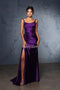 Sleeveless Sheath Gown with Lace Applique May Queen MQ2145B