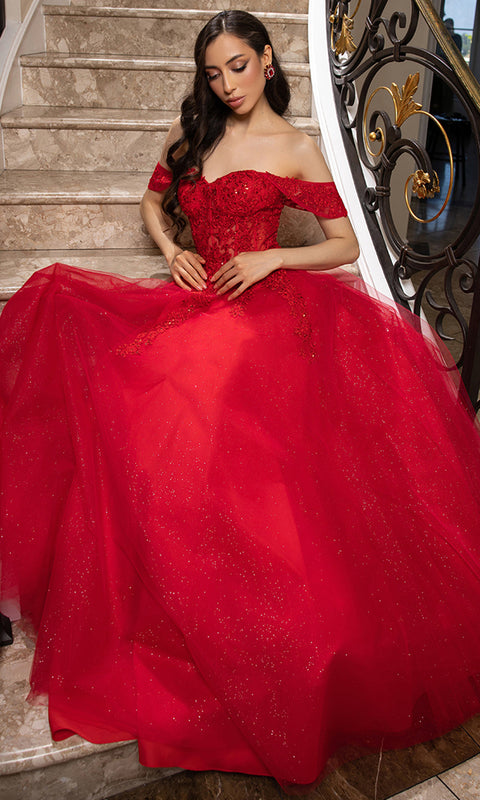 May Queen MQ2176 - Sweetheart A-Line Evening Gown