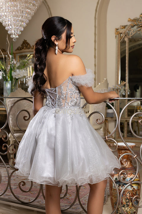 May Queen MQ2193 - Sweetheart Embellished Corset Party Dress