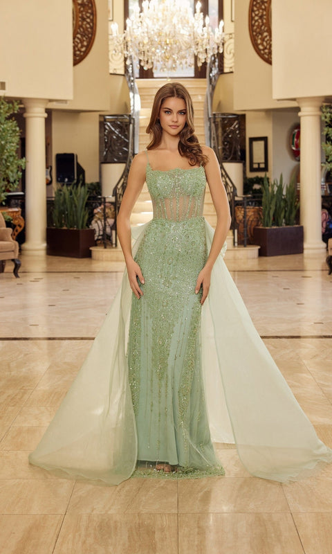 Nox Anabel N1763 Long Prom Gown with Elegant Silhouette
