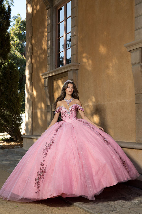 Bella Princess PQ1072 off shoulder bow ball gown by petite adele pq1072 — image 1.0