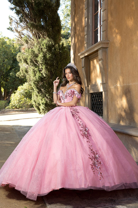 Bella Princess PQ1072 off shoulder bow ball gown by petite adele pq1072 — image 6.0