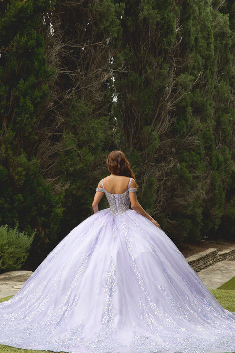 Bella Princess PQ1077 cold shoulder ball gown by petite adele pq1077 — image 6.0