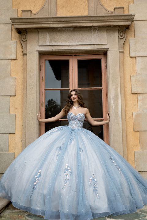 Bella Princess PQ1094 strapless cap sleeve ball gown by petite adele pq1094 — image 7.0