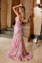 Nox Anabel Q1540 Sequin Print Sleeveless Gown