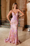 Nox Anabel Q1540 Sequin Print Sleeveless Gown