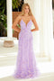 Nox Anabel Q1542 Sleeveless Sequin Gown with Sheer Bodice and Overskirt