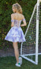 Watercolor-Print Homecoming Dress: Nox Anabel Q176