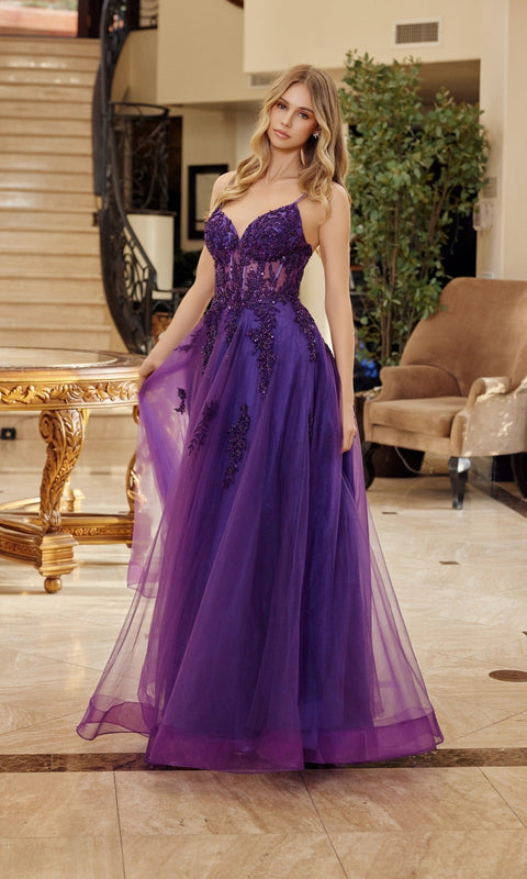 Nox Anabel C1778 Long Prom Gown with Elegant Silhouette