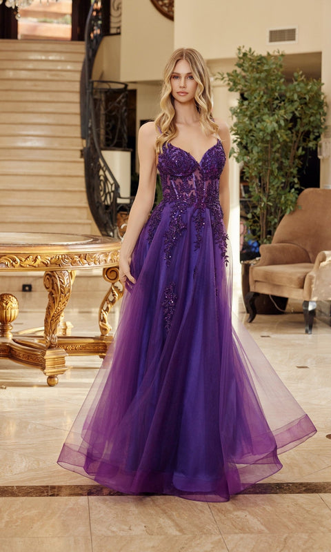 Nox Anabel C1778 Long Prom Gown with Elegant Silhouette