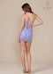 Lace-Up Back Short Dress with Beaded Details by Nox Anabel Q832