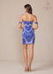 Off-Shoulder Short Dress with Beaded Details by Nox Anabel Q839