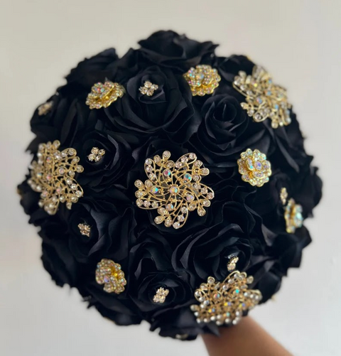 Quinceañera Bouquet in Black