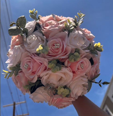 Quinceañera Bouquet in Blush Pink and Ivory