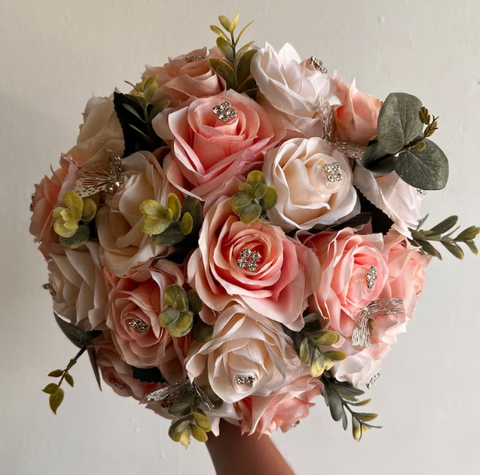 Quinceañera Bouquet in Blush Pink and Ivory