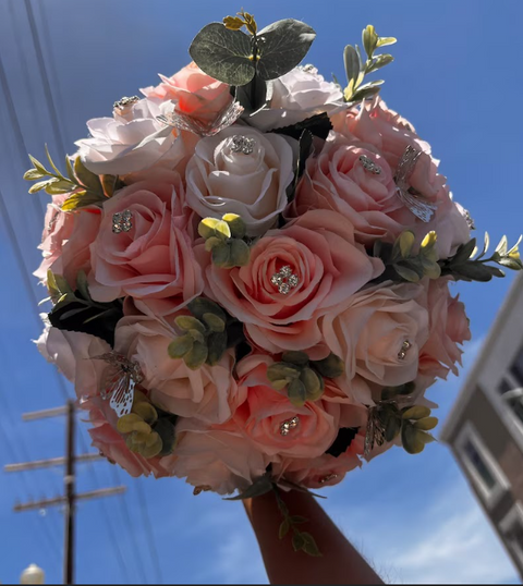Quinceañera Bouquet in Blush Pink and Ivory