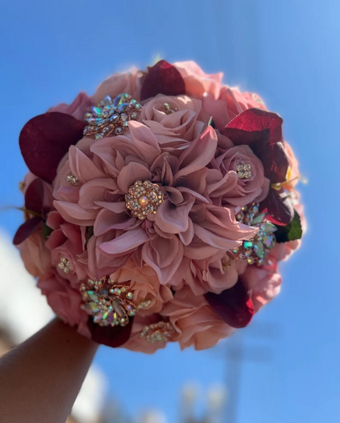 Quinceañera Bouquet in Blush and Mauve