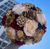 Quinceañera Bouquet in Burgundy Gold Ivory