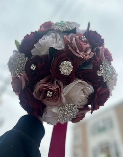Quinceañera Bouquet in Burgundy Mauve