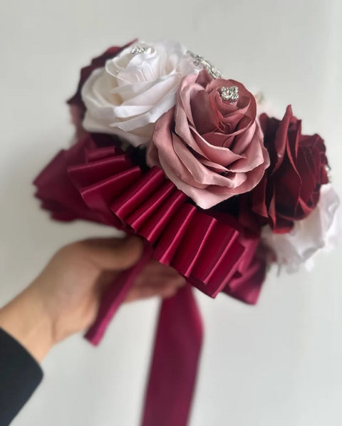 Quinceañera Bouquet in Burgundy Mauve