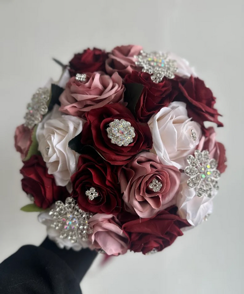 Quinceañera Bouquet in Burgundy Mauve
