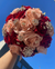 Quinceañera Bouquet in Dark Red Blush