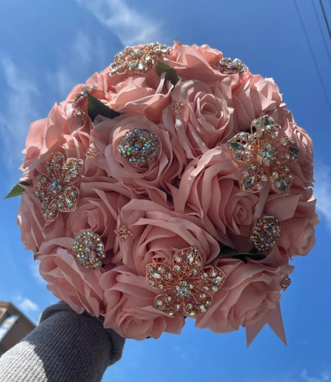 Quinceañera Bouquet in Dusty Rose