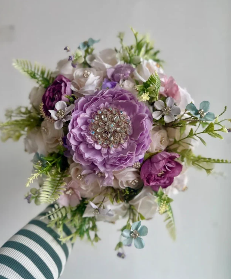 Quinceañera Bouquet in Enchanted Garden Lilac