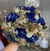 Quinceañera Gold and Royal Blue Bouquet