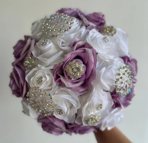 Quinceañera Lavender and White Bouquet