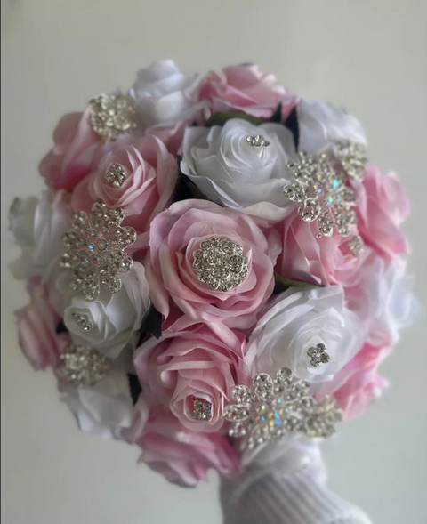 Quinceañera Light Pink and White Bouquet