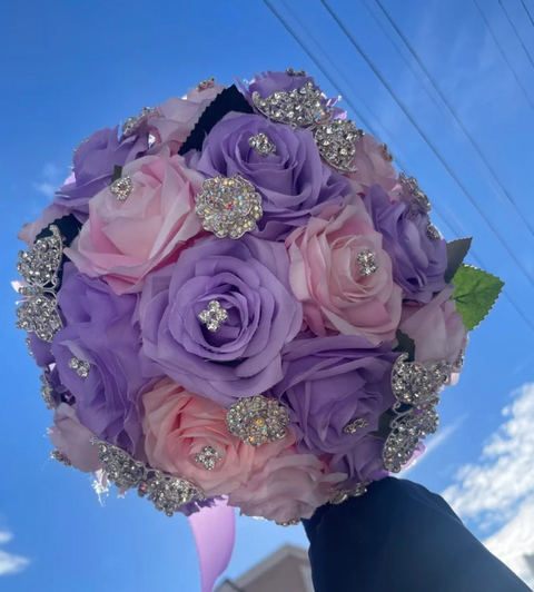 Quinceañera Lilac Blush Pink Bouquet