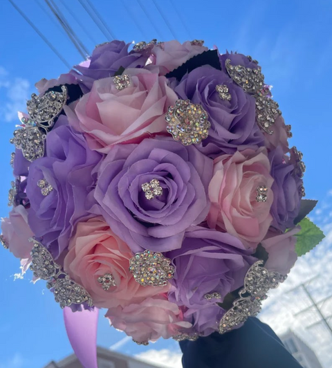 Quinceañera Lilac Blush Pink Bouquet