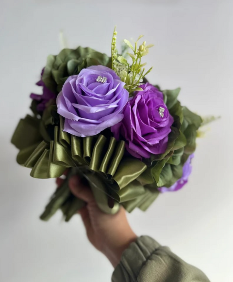Quinceañera Lilac Enchanted Forest Bouquet