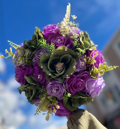 Quinceañera Lilac Enchanted Forest Bouquet