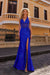 Nox Anabel R1323 Sleek Satin Halter Gown with Sheer Corset Bodice