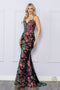 Nox Anabel Sleeveless Mermaid Gown with Sequin Print R1439