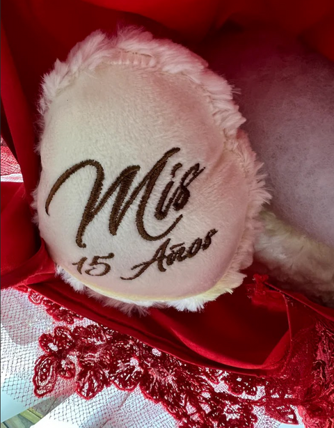 Red Quinceañera Teddy Bear