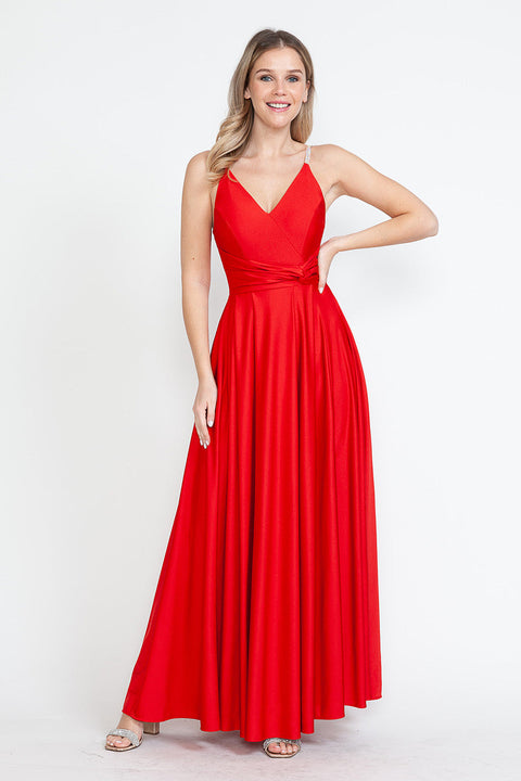 A Line Formal Slit Long Prom Dress Lenovia 5275