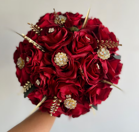 Red Bouquet for Quinceañera