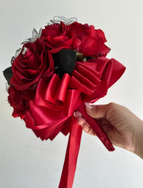 Red Butterfly Bouquet for Quinceañera
