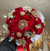 Red White Bouquet for Quinceañera