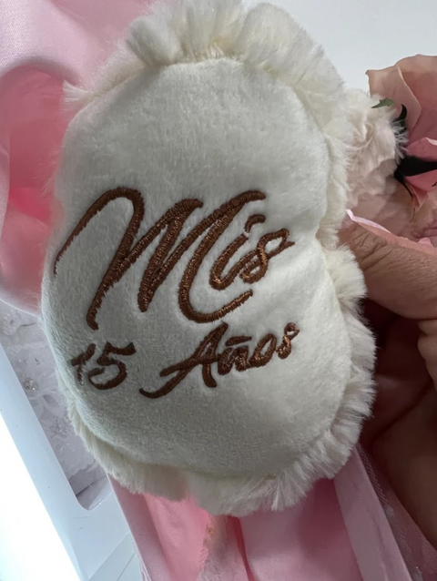 Rose Mauve Quinceañera Teddy Bear