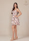 Sleeveless Floral Print Short Dress by Nox Anabel S849