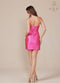 Sleeveless Satin Short Dress with Slit by Nox Anabel S923