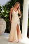 Nox Anabel T1510 Glamorous Sequin Embellished Slit Gown