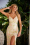 Nox Anabel T1510 Glamorous Sequin Embellished Slit Gown