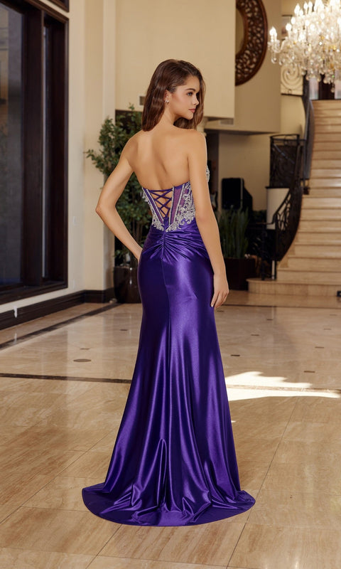 Nox Anabel T1854 Long Prom Gown with Elegant Silhouette