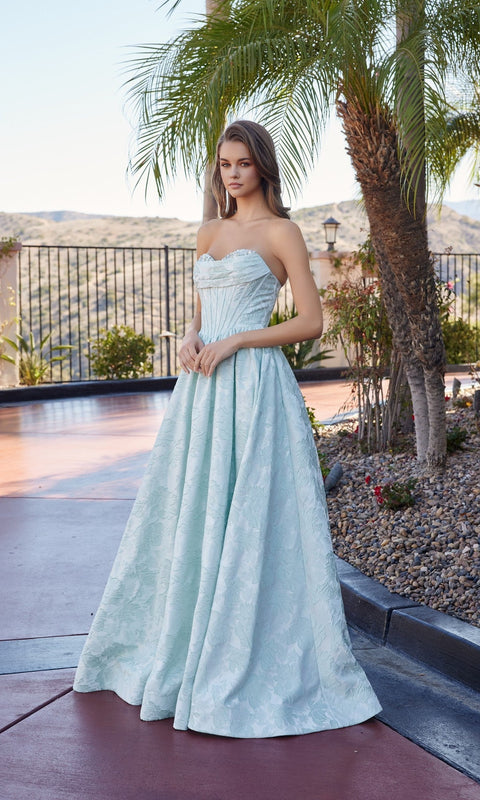 Nox Anabel T1912 Long Prom Gown with Elegant Silhouette