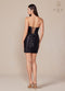 Strapless Satin Short Dress with Slit by Nox Anabel T867